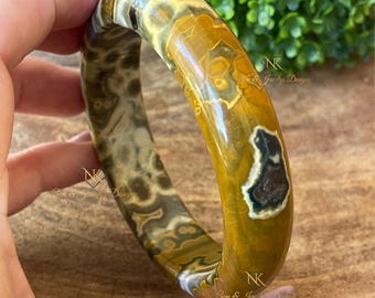 Kabamby Ocean Jasper Hard Bangle Bracelet - Ocean Jasper collectors edition jewelry #90