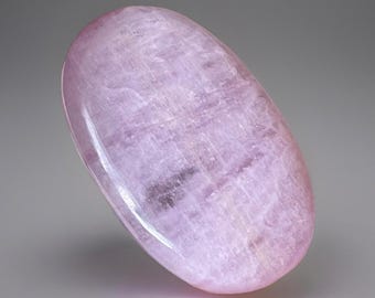 Kunzite Flat Back PalmStone, Polished Gemmy Kunzite Cabochon, Soothing UV Crystal, Birthstone Gemstone