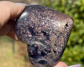 Iolite Sunstone Large Heart Unreal Flash Confetti, Unique Rare Find Gemstone, Cordierite Dichroite Water Sapphire No. 55