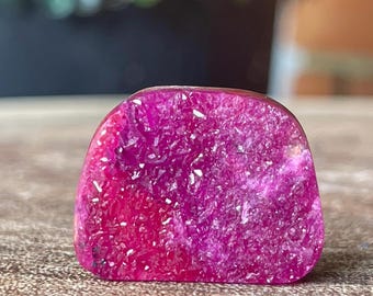 Gemmy Cobalto Calcite Jewelry Ready Cabochon - Rare Deep Pink Crystal