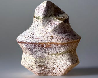 Pastel Pinks Sea Ocean Jasper Flame with Quartz Druzy Pocket