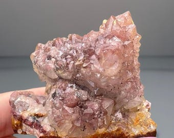 Red Amethyst Flower Cluster - Rare Natural Crystal Specimen - #5EA
