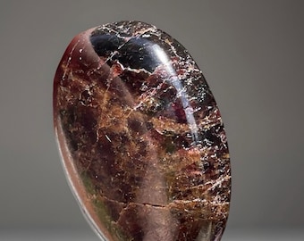 Red Garnet Palmstone, Collectors Polished Gemstone, Natural Large Garnet Crystal for traveling