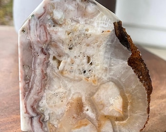 Pink Fluorite Root Slab Tower