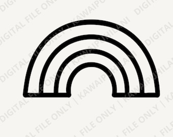 Archivo Rainbow SVG / Archivo láser Rainbow / Pegatina Rainbow o archivo digital SVG láser
