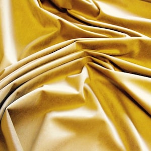 GOLD Florence  Velvet fabric by the yard, Gold fabric, light weight velvet for dress, lining velvet, antique gold colour velvet material