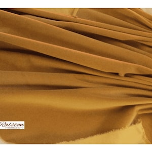GOLD - Tissu velours de coton pour rideaux et décoration douce