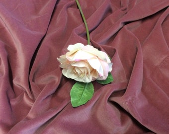 ROSA ANTIGA - Tecido de veludo de algodão para costura - Material leve para artesanato, para almofadas, cortinas, jaquetas, figurinos de teatro etc.