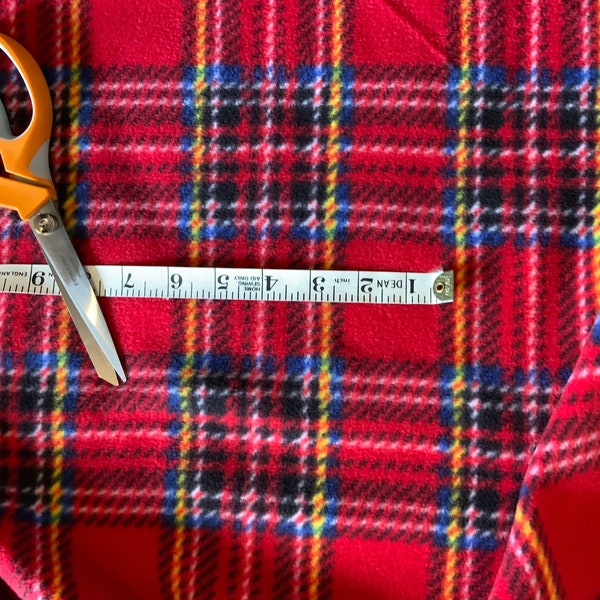 TARTAN Fleece fabric for jackets, Polar Fleece Fabric for babies, soft fleece fabric for hats, warm tartan fabric by the yard  170gsm/150cm