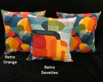 MOTIFS RÉTRO - Trois superbes tissus à motifs pour lampes, coussins, rideaux et vêtements bruyants, tissu lavable (155 cm de large/140 g/m²)