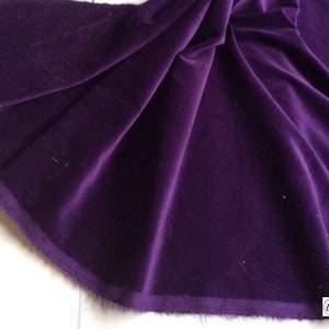 Purple Velvet fabric Velvet Lining fabric, Cotton Velveteen Material Toys, Cosplay, Dress Royal Colour (112cms wide/ 230gsm) (45&quot; /80z)
