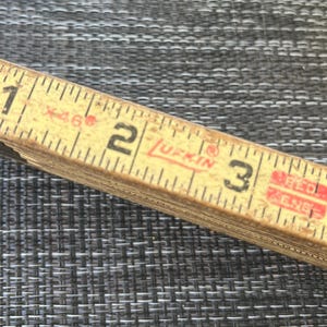 Vintage Lufkin X46 Red End folding wooden ruler