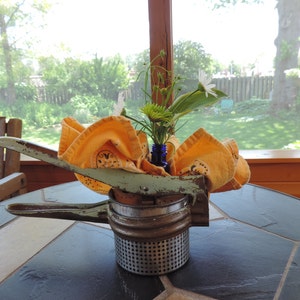 Metal Potato ricer/masher rustic vintage primitive cottage chic kitchen decor country