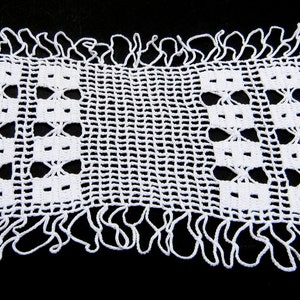 White Crocheted Doily 14 X 8 Rectangular - Etsy