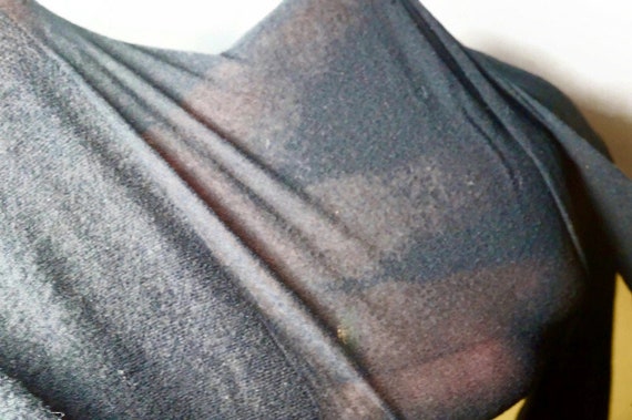 Vintage 5X Plus Size Pantyhose | Black Nylon Tigh… - image 3