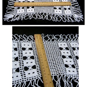 White Crocheted Doily 14 X 8 Rectangular - Etsy