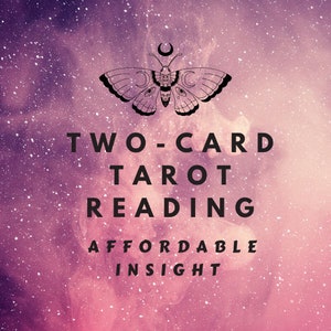 Goedkope twee kaarten Tarot lezing / goedkope korting verkoop liefde toekomst carrière relatie romantiek advies paranormaal begaafd ja nee beslissing twee vragen