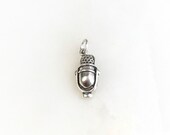 Vintage 925 Sterling Silver Microphone Charm Pendant Necklace
