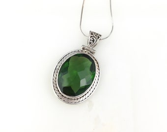 Details about / Diamond Emerald Boy Vintage Inspired Charm Pendant 925 Silver 14K Gold Jewelry