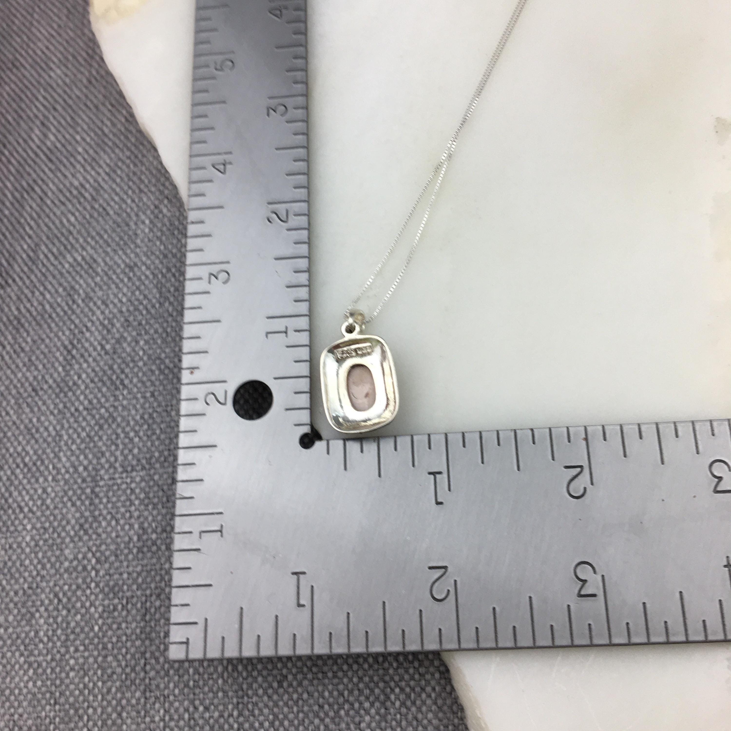 ヴィンテージ 925 スターリングシルバー デコ ピンク マザーオブパール