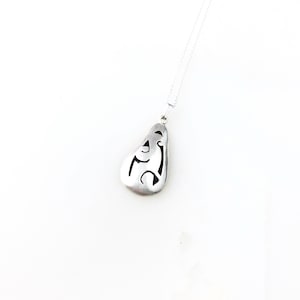 Vintage 925 Sterling Silver Mexico Filigree Pendant Necklace
