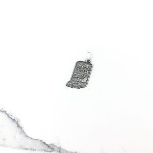 Vintage 925 Sterling Silver Indiana State Travel Souvenir Charm Pendant Necklace