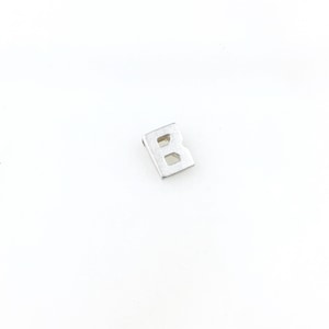 Vintage 925 Sterling Silver Initial Letter B Pendant Necklace