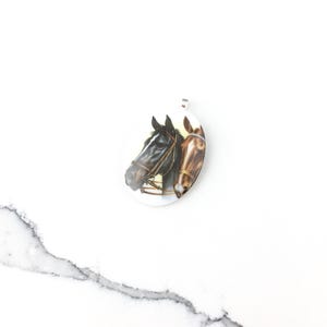Vintage 925 Sterling Silver Equestrian Horse Pendant Necklace
