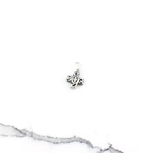 Vintage 925 Sterling Silver Filigree Cross Christian Religious Pendant Necklace