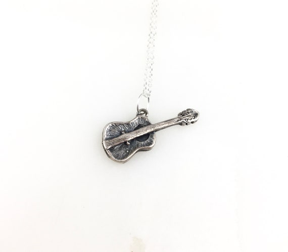 3D ELECTRIC ROCK GUITAR Music Musician Charm Pendant 925 STERLING SILVER