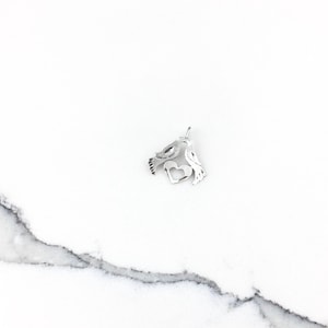 Vintage 925 Sterling Silver Dove Love Birds Charm Pendant Necklace