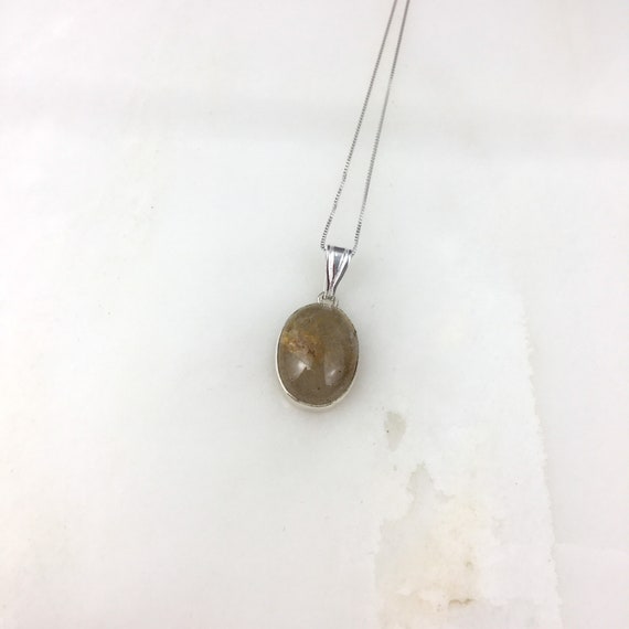 Vintage 925 Sterling Silver Rutilated Quartz Crys… - image 3