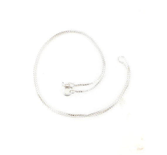Vintage 925 Sterling Silver Minimal Chain Link Ch… - image 1