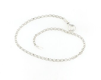 Vintage 925 Sterling Silver Minimal Chain Link Stacking Bracelet 7.75”