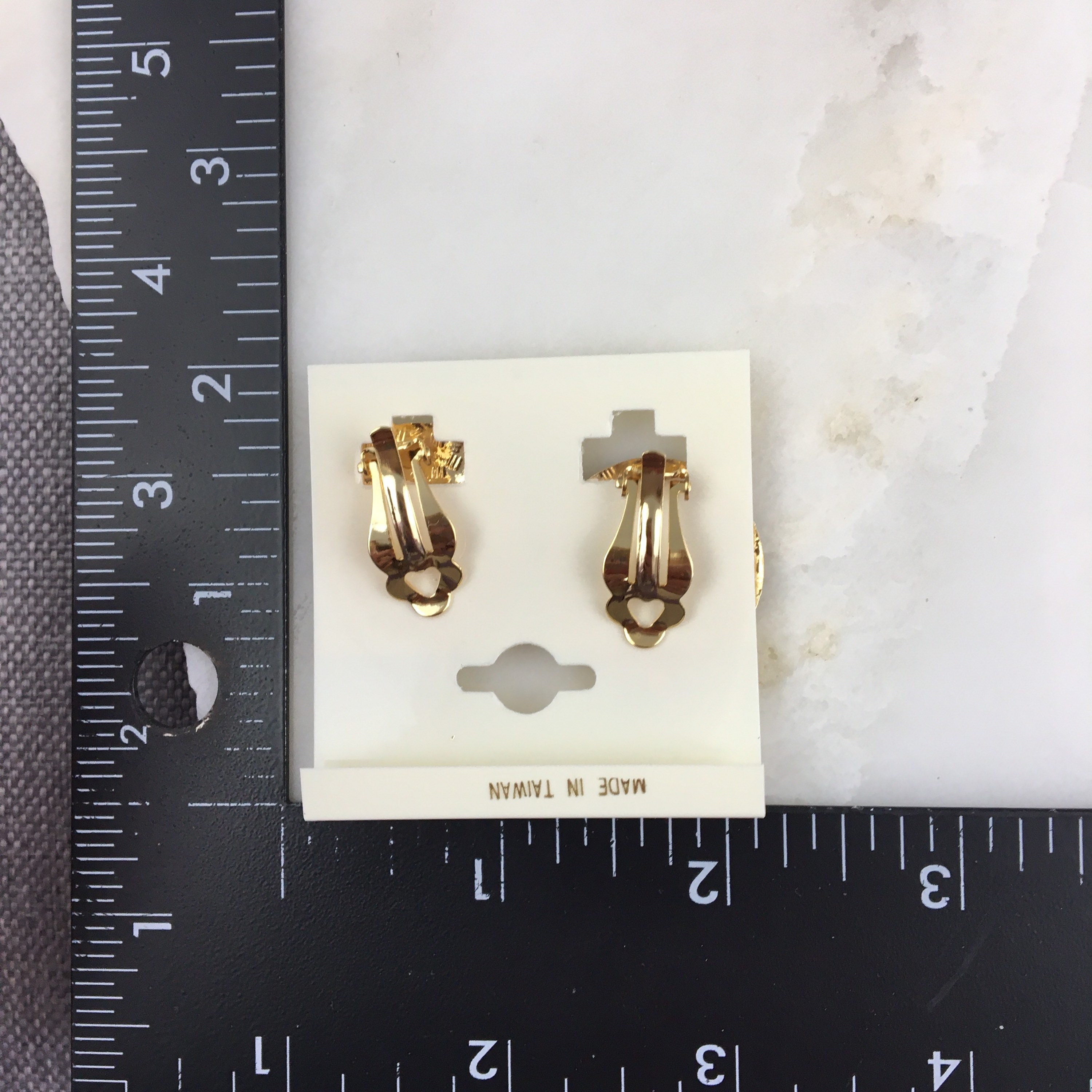 Boucles D'oreilles Clips Vintage Années 80 - Émail Cloisonné Fleuri Multicolore