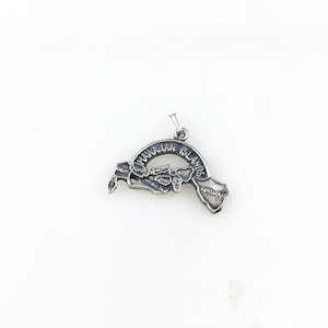 Vintage 925 Sterling Silver Hawaiian Islands Souvenir Charm Pendant Necklace