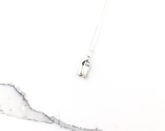 925 Sterling Silver Vintage Hands in Prayer Cable Key Chain