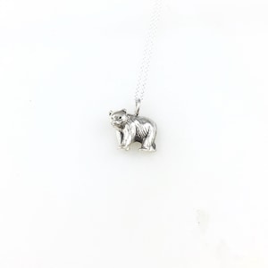 Vintage 925 Sterling Silver Bear Charm Pendant