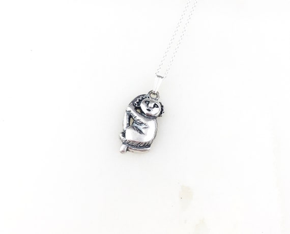 Vintage 925 Sterling Silver Koala Bear Charm Pend… - image 1