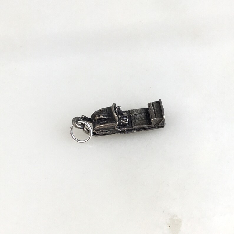 Vintage 925 Sterling Silver Snowmobile Charm Pendant