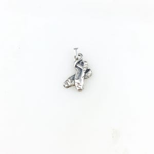 Vintage 925 Sterling Silver Ballet Slipper Shoe Dance Charm Pendant Necklace