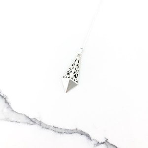 Vintage 925 Sterling Silver Mexico Filigree Pendant Necklace