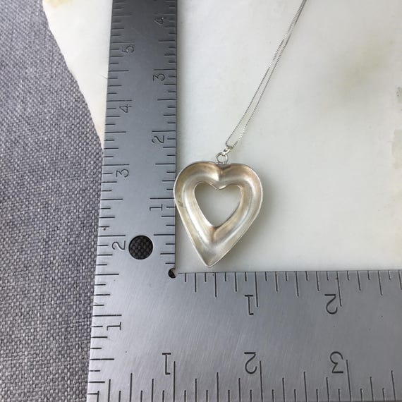 Vintage 925 Sterling Silver Modernist Mexico Taxco Heart