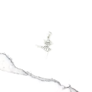 Vintage 925 Sterling Silver Mexico Ballerina Dancer Charm Pendant Necklace