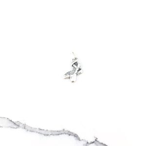 Vintage 925 Sterling Silver Ballet Slipper Shoe Dance Charm Pendant Necklace