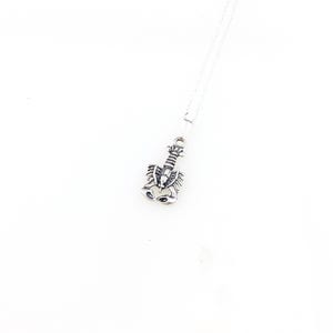 Vintage 925 Sterling Silver Lobster Charm Pendant Necklace