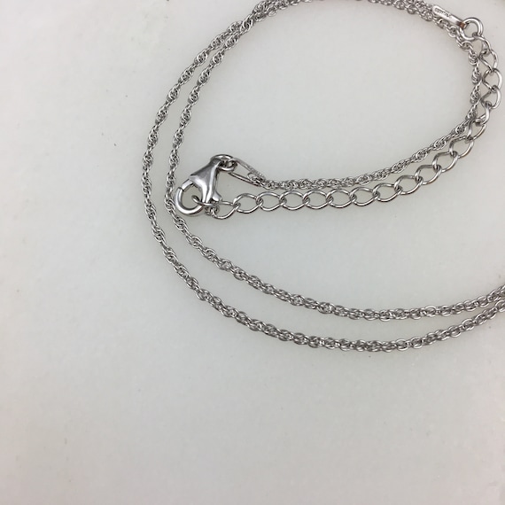 Vintage 925 Sterling Silver Minimal Chain Necklac… - image 2