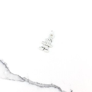 Vintage 925 Sterling Silver Boy Charm Pendant Necklace