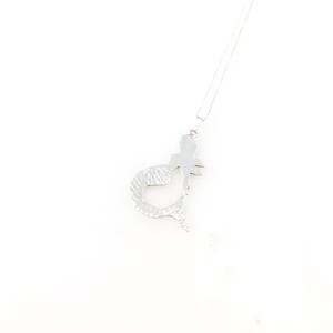 Vintage 925 Sterling Silver Mermaid Pendant Necklace