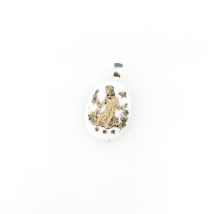 Vintage 925 Sterling Silver Virgo Zodiac Pendant Necklace